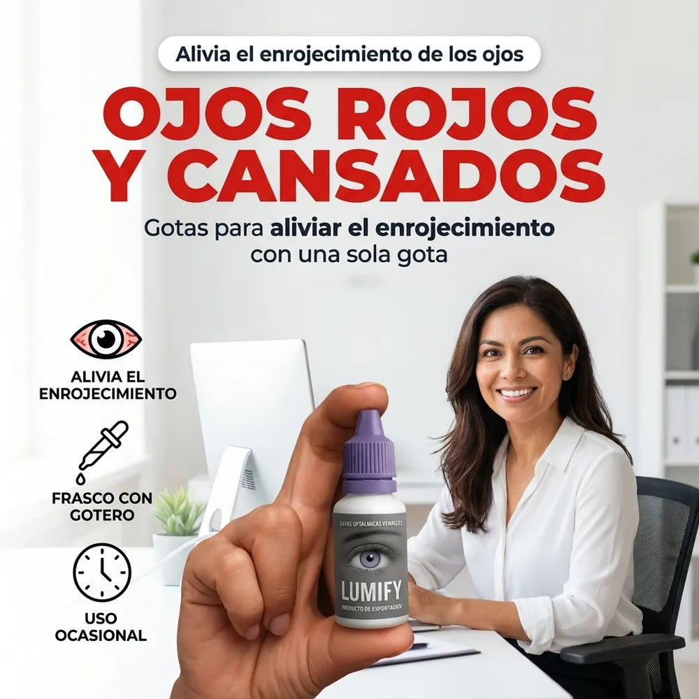 👁️ Gotas Lumify para Ojos Rojos y Cansados — Alivio del Enrojecimiento