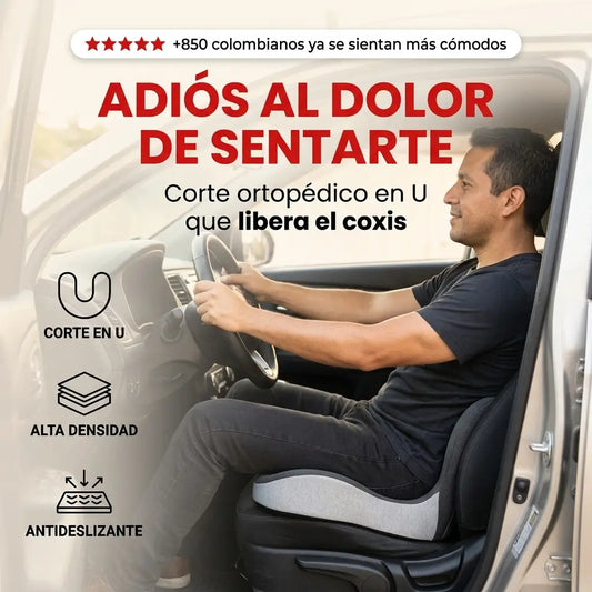 Cojín Ortopédico Memory Foam — Adiós al Dolor de Espalda y Coxis al Sentarte
