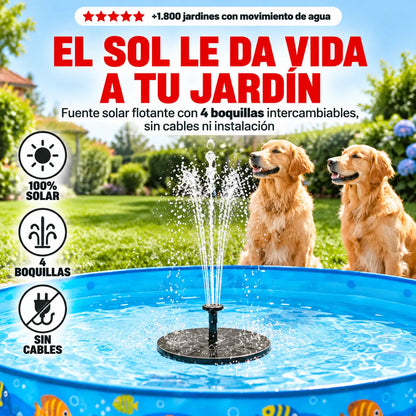Fuente Solar Flotante para Estanque, Jardín o Piscina de Mascotas