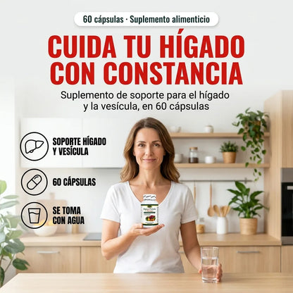 🌿 Hígado & Vesícula Cleanse — Suplemento de Soporte para tu Hígado · 60 Cápsulas