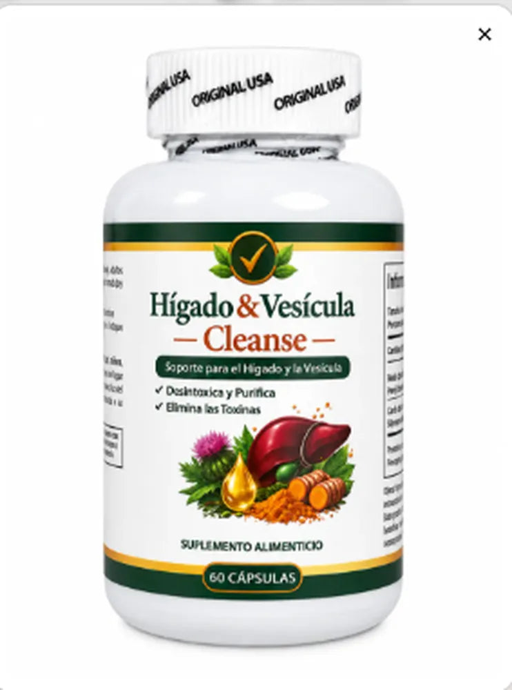 🌿 Hígado & Vesícula Cleanse — Suplemento de Soporte para tu Hígado · 60 Cápsulas