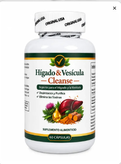 🌿 Hígado & Vesícula Cleanse — Suplemento de Soporte para tu Hígado · 60 Cápsulas