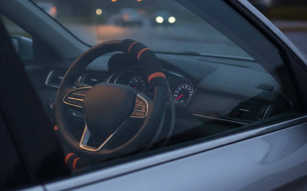 🔒 Traba Volante Antirrobo — Tu Carro No Arranca sin Llave