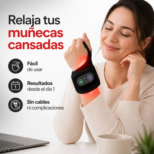 LumiAlivio 🔴 Muñequera Térmica de Luz Roja