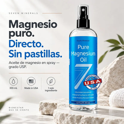 💧 Aceite de Magnesio en Spray — Piernas y Hombros (355 ml)