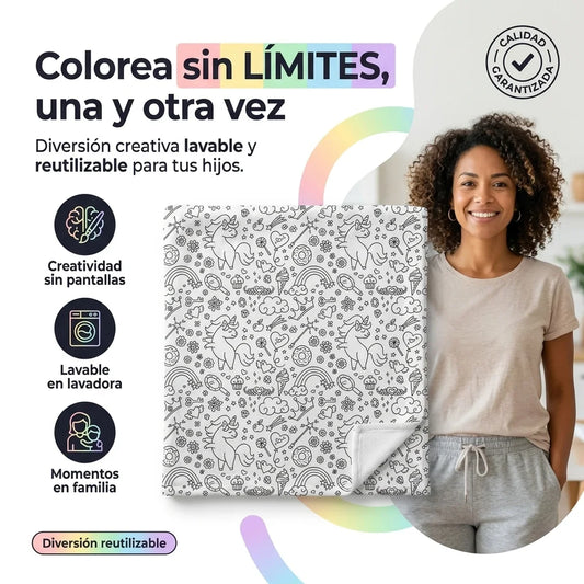 Manta para Colorear DIY - Lavable y Reutilizable - 1-hero