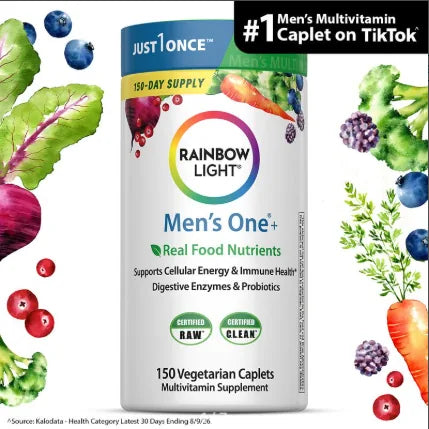💪 Multivitamínico para Hombre Men's One+ — Nutrientes de Alimentos Reales, 150 Cápsulas Vegetarianas