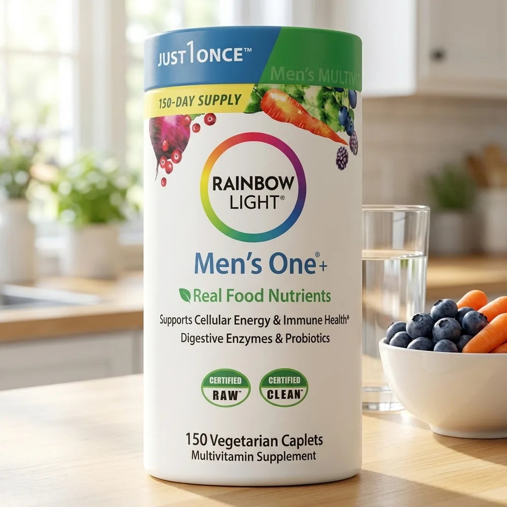 💪 Multivitamínico para Hombre Men's One+ — Nutrientes de Alimentos Reales, 150 Cápsulas Vegetarianas