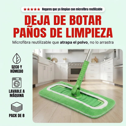 Paños Reutilizables de Microfibra para Swiffer Sweeper — Pack de 8