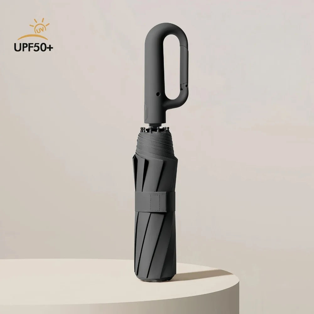 ☀️ Paraguas con Protección UV — Para el Sol y la Lluvia, Automático con Mango Hebilla