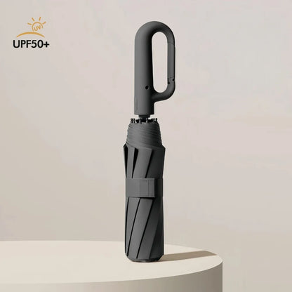 ☀️ Paraguas con Protección UV — Para el Sol y la Lluvia, Automático con Mango Hebilla