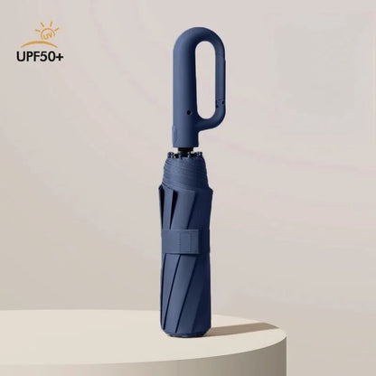 ☀️ Paraguas con Protección UV — Para el Sol y la Lluvia, Automático con Mango Hebilla
