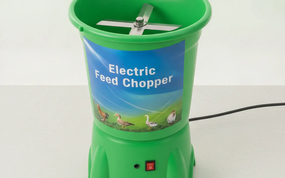 🐓 Picadora Eléctrica de Forraje — Alimento para Aves en 30s