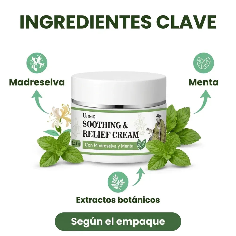 🌿 Crema Calmante para la Picazón Corporal con Madreselva y Menta — 30 g