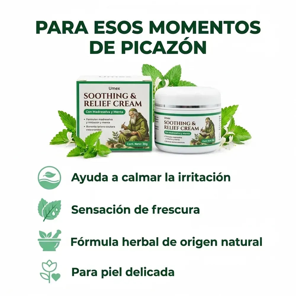 🌿 Crema Calmante para la Picazón Corporal con Madreselva y Menta — 30 g