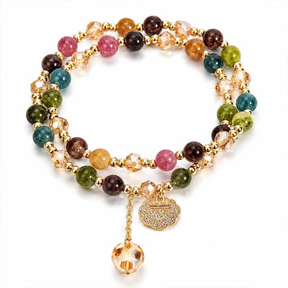 Pulsera de la Prosperidad ✨ Doble Vuelta con Dije Ruyi de la Buena Fortuna