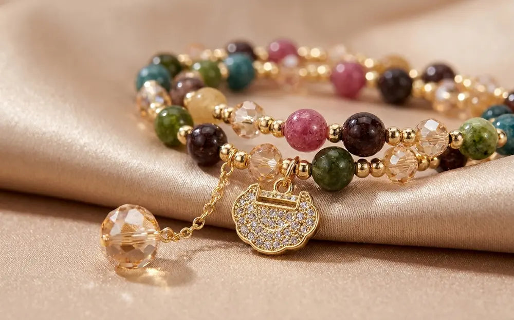 Pulsera de la Prosperidad ✨ Doble Vuelta con Dije Ruyi de la Buena Fortuna