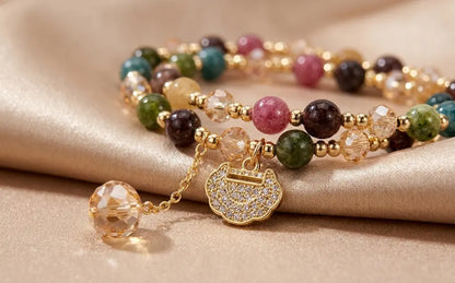 Pulsera de la Prosperidad ✨ Doble Vuelta con Dije Ruyi de la Buena Fortuna