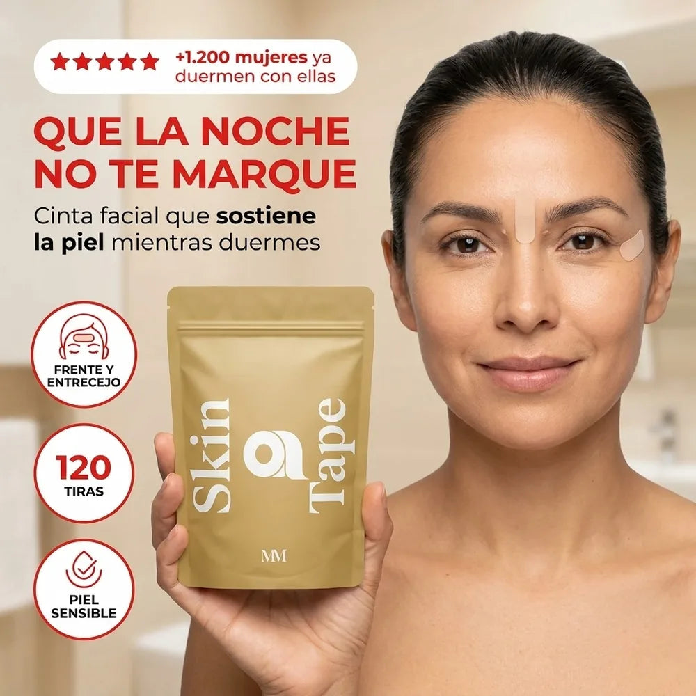 Skin Tape — Cinta Facial para Líneas de Expresión, 120 Tiras