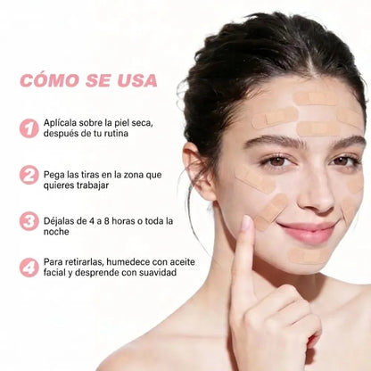 Skin Tape — Cinta Facial para Líneas de Expresión, 120 Tiras