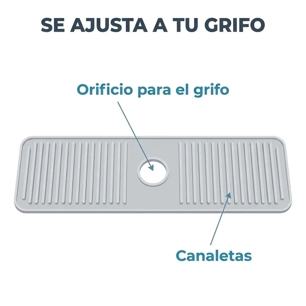 💧 Tapete Protector de Grifo para Lavamanos y Lavaplatos — Mantén el Mesón Seco