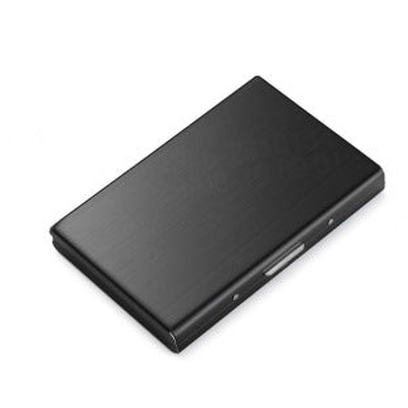 Tarjetero Metálico con Bloqueo RFID — Ultra Delgado, 6 Compartimentos