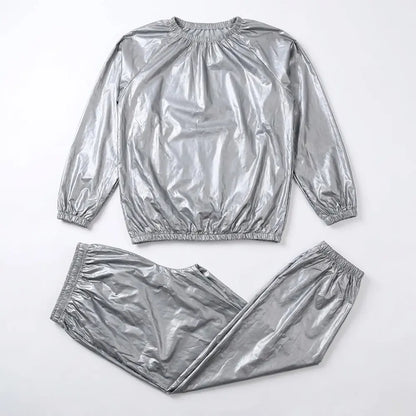 🔥 Traje Sauna Térmico Unisex — Suda Más Mientras Entrenas (Plateado o Negro)