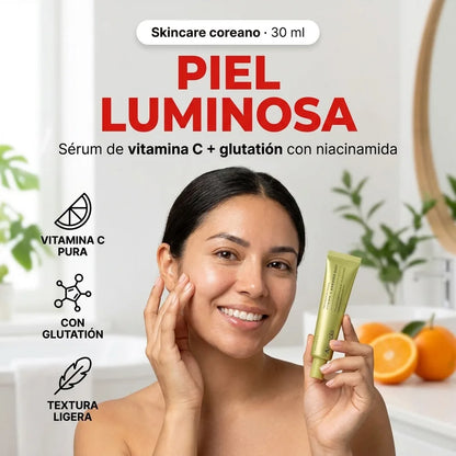 🍊 Sérum Vitamina C + Glutatión Arencia Booster Shot — Para una Piel Luminosa y de Tono Uniforme (30 ml)