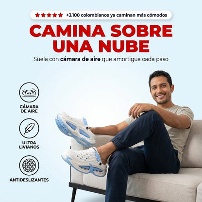 Zuecos con Cámara de Aire — Suela Alta Ultra Liviana y Antideslizante